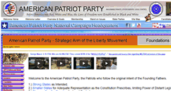 Desktop Screenshot of americanpatriotparty.cc