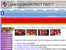 Tablet Screenshot of americanpatriotparty.cc